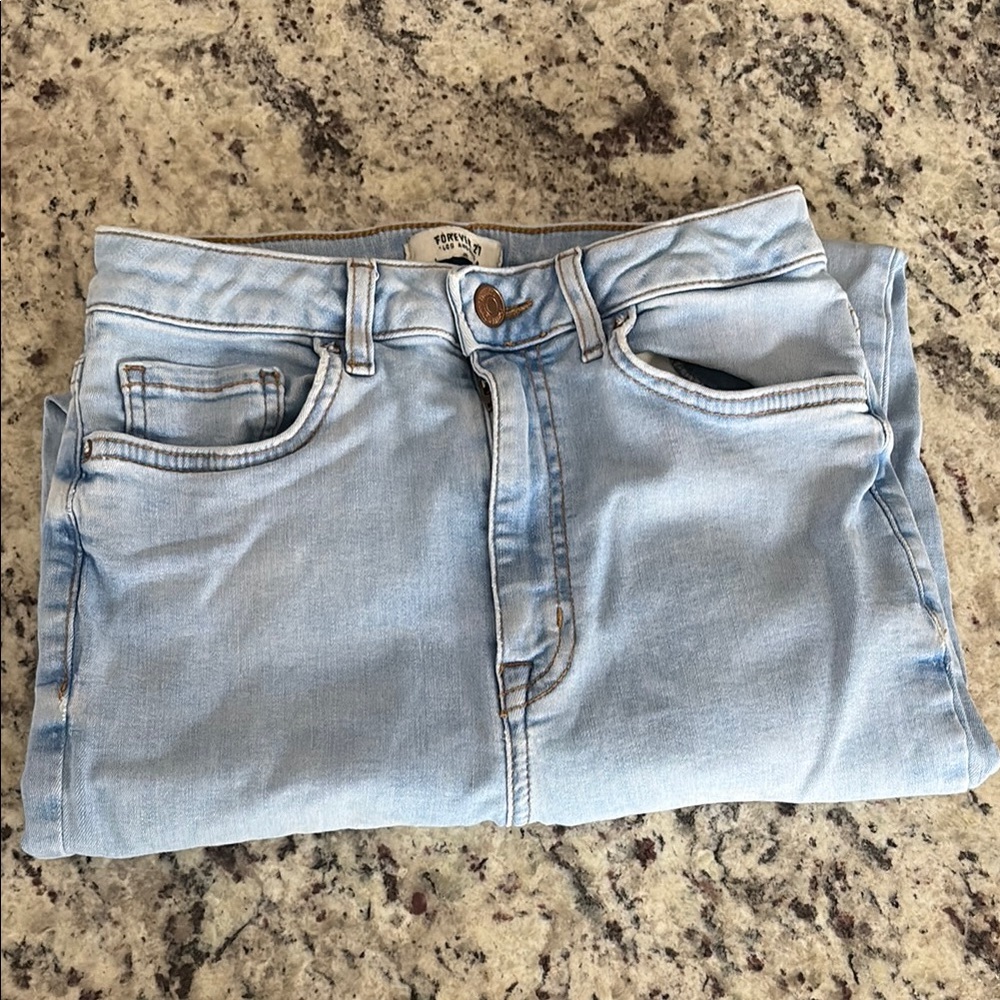 Forever 21 High Rise Blue Jeans Versatile Denim